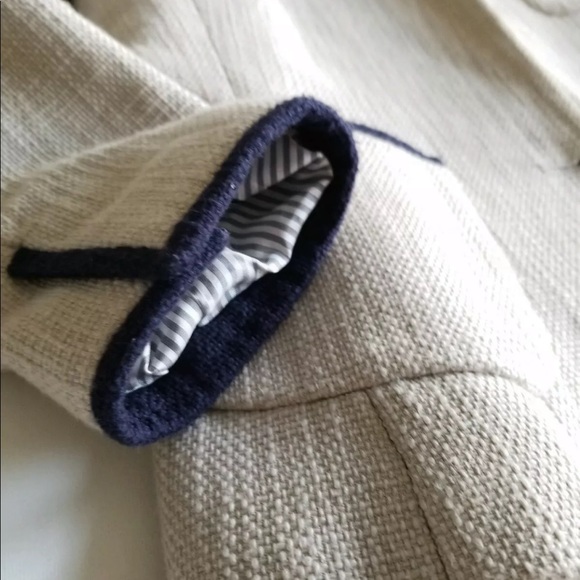 Banana Republic Womens Size 0 Tweed Blazer Beige - Picture 5 of 8